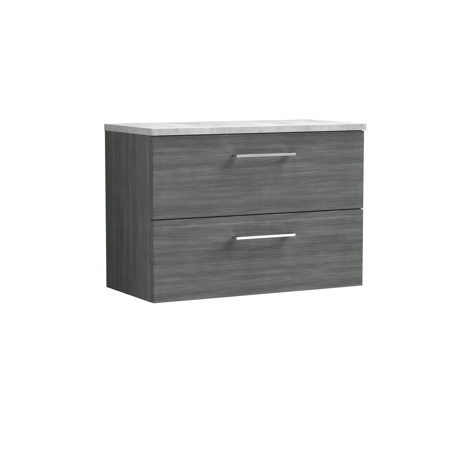 Nuie Arno 800mm Wall Hung 2 Drawer Vanity & Basin/worktop