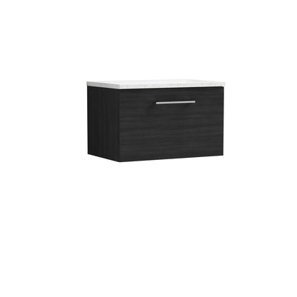 Nuie Arno 600mm Wall Hung 1 Drawer Vanity & Basin/worktop