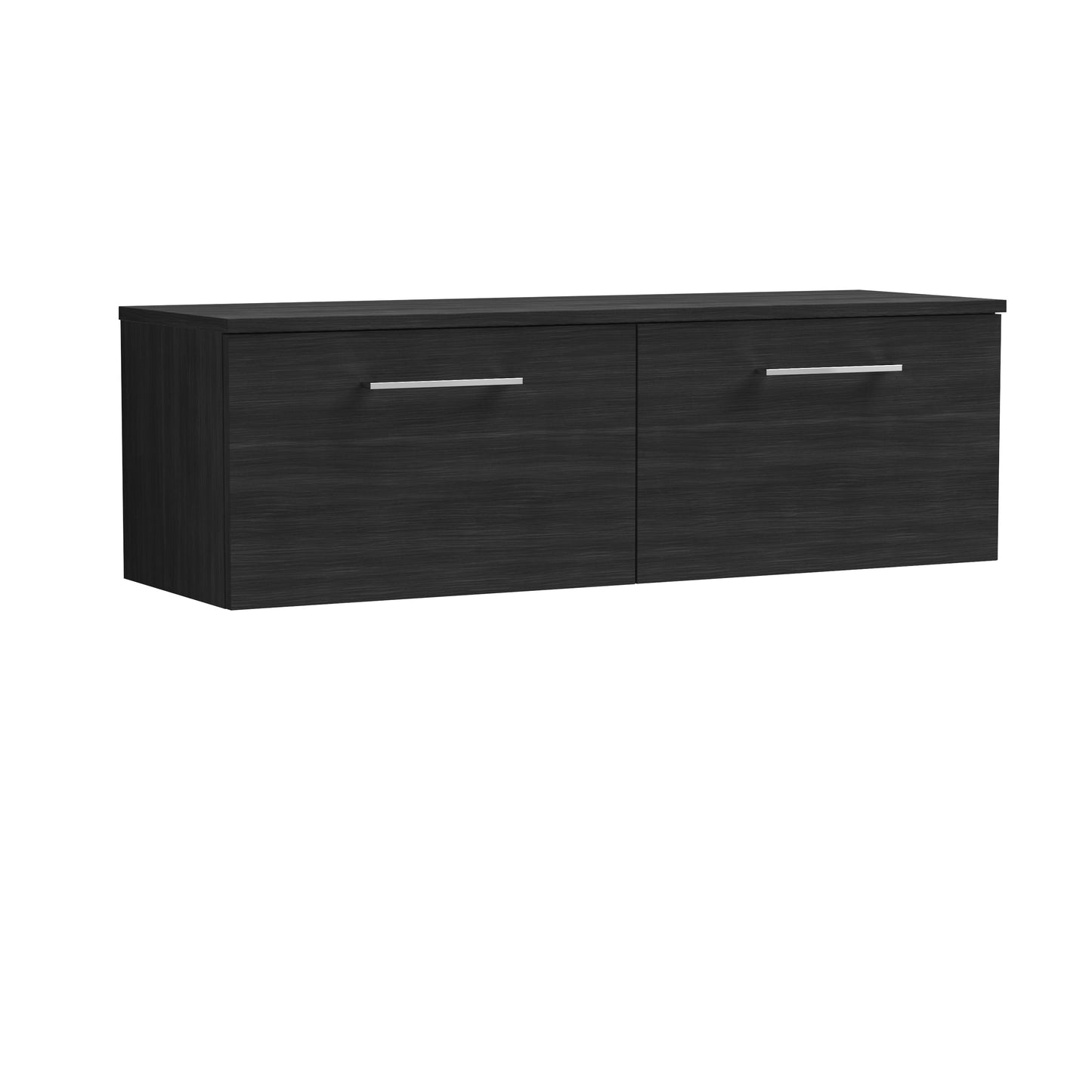 Nuie Arno 1200mm Wall Hung 2 Drawer Vanity & Double Basin/Worktop