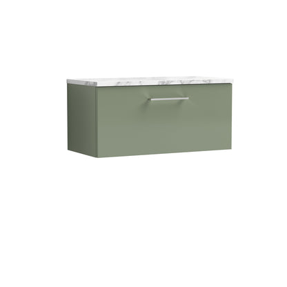 Nuie Arno 800mm Wall Hung 1 Drawer Vanity & Basin/worktop