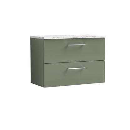 Nuie Arno 800mm Wall Hung 2 Drawer Vanity & Basin/worktop