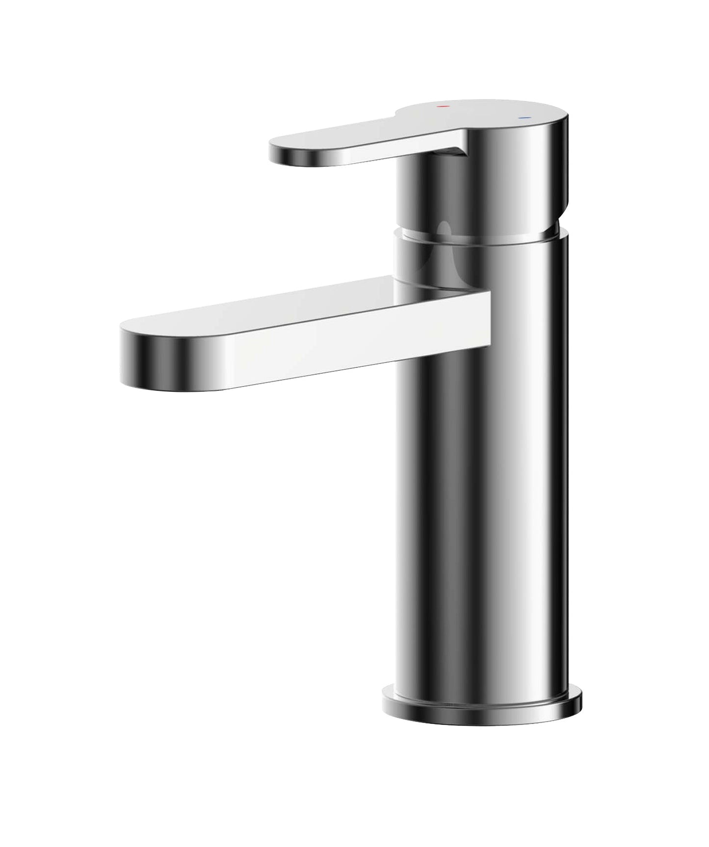 Nuie Arvan Round Mini Mono Basin Mixer With Push Button Waste