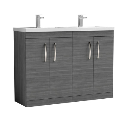 Nuie Athena 1200mm Floorstanding 4 Door Cabinet with Basin