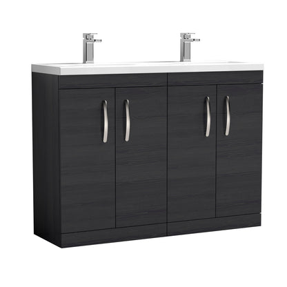 Nuie Athena 1200mm Floorstanding 4 Door Cabinet with Basin