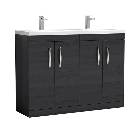 Nuie Athena 1200mm Floorstanding 4 Door Cabinet with Basin