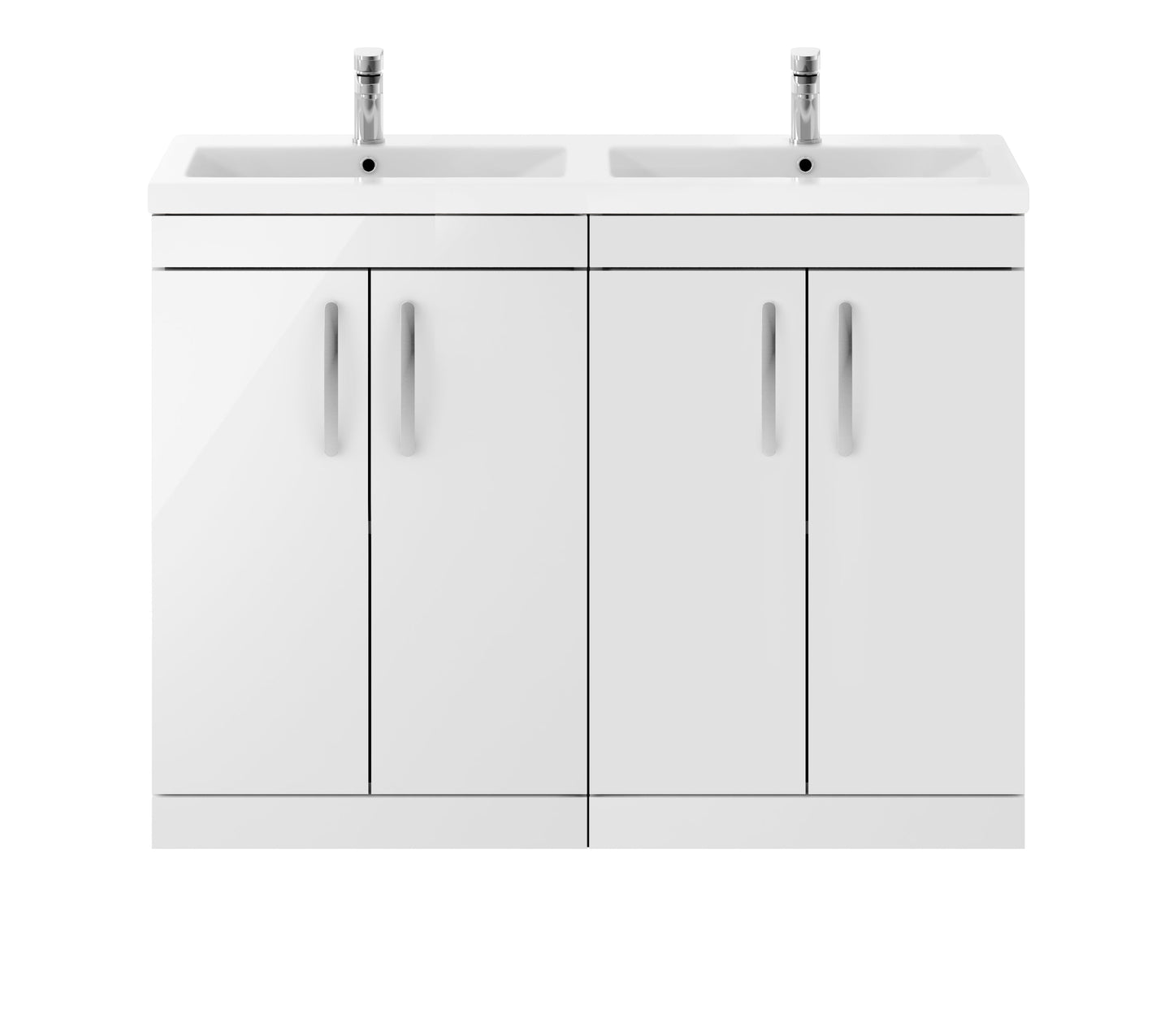 Nuie Athena 1200mm Floorstanding 4 Door Cabinet with Basin