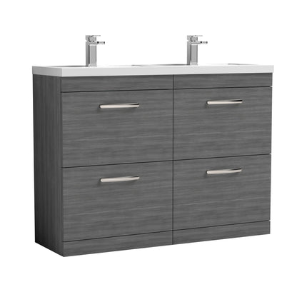 Nuie Athena 1200mm Floorstanding 4 Drawer Cabinet with Basin