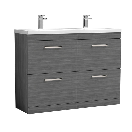 Nuie Athena 1200mm Floorstanding 4 Drawer Cabinet with Basin