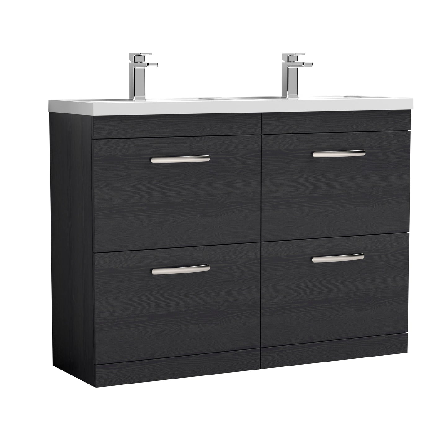 Nuie Athena 1200mm Floorstanding 4 Drawer Cabinet with Basin