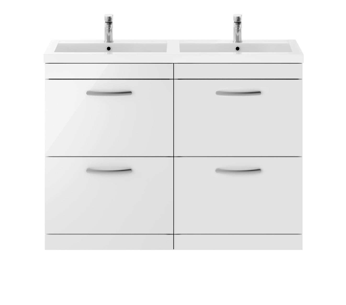 Nuie Athena 1200mm Floorstanding 4 Drawer Cabinet with Basin