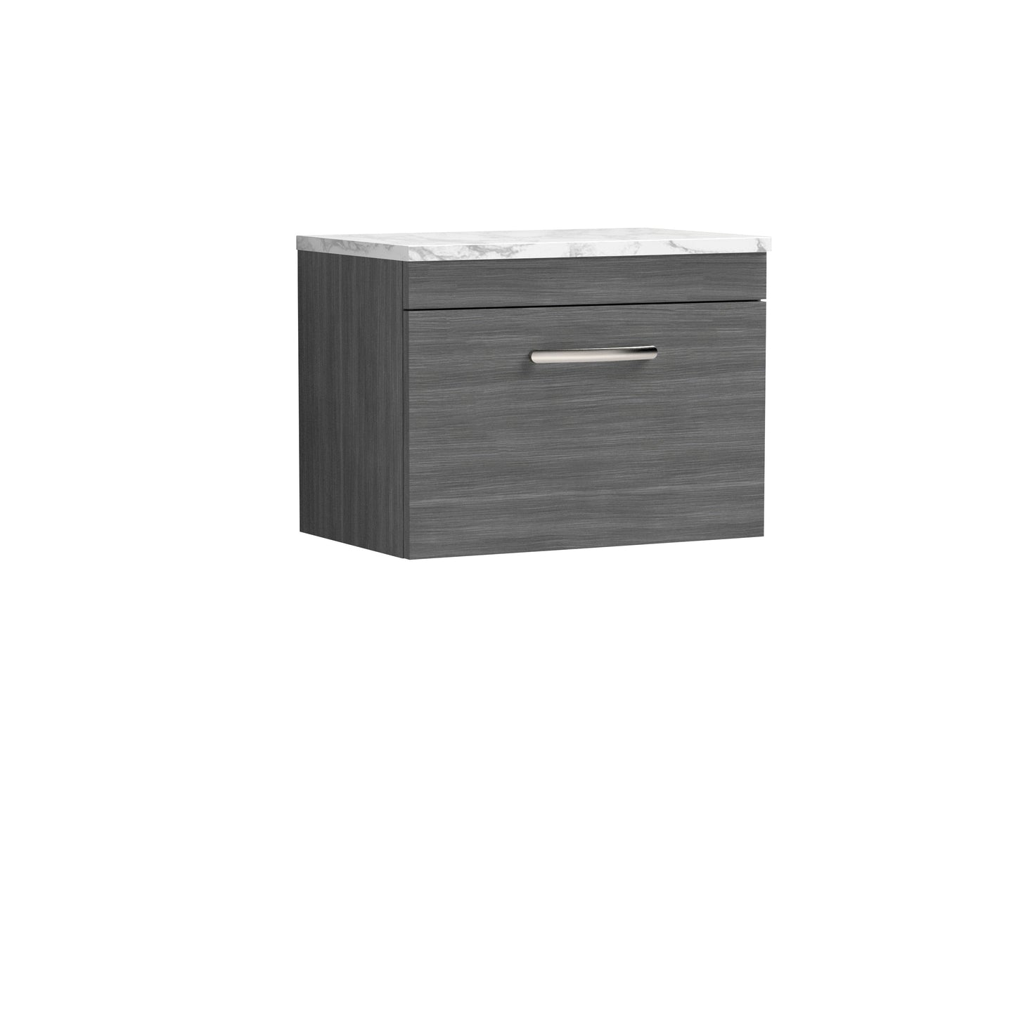 Nuie Athena Wall Hung Single Drawer Unit & Laminate Worktop