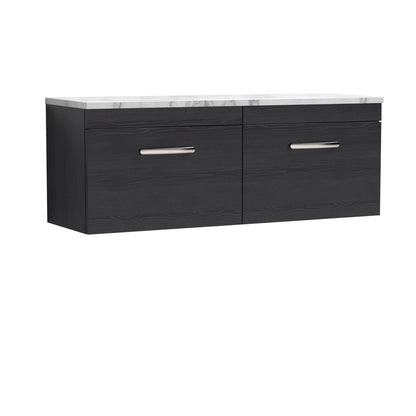 Nuie Athena Wall Hung 2-Drawer Unit & Laminate Worktop