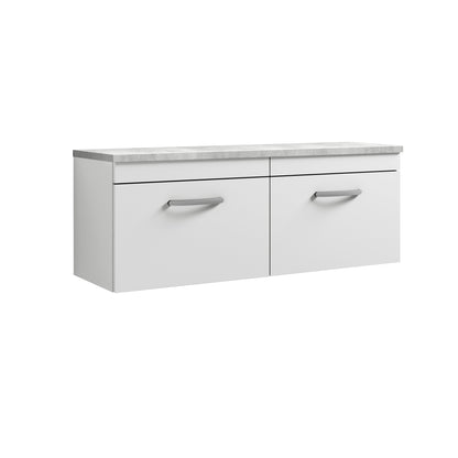 Nuie Athena Wall Hung 2-Drawer Unit & Laminate Worktop