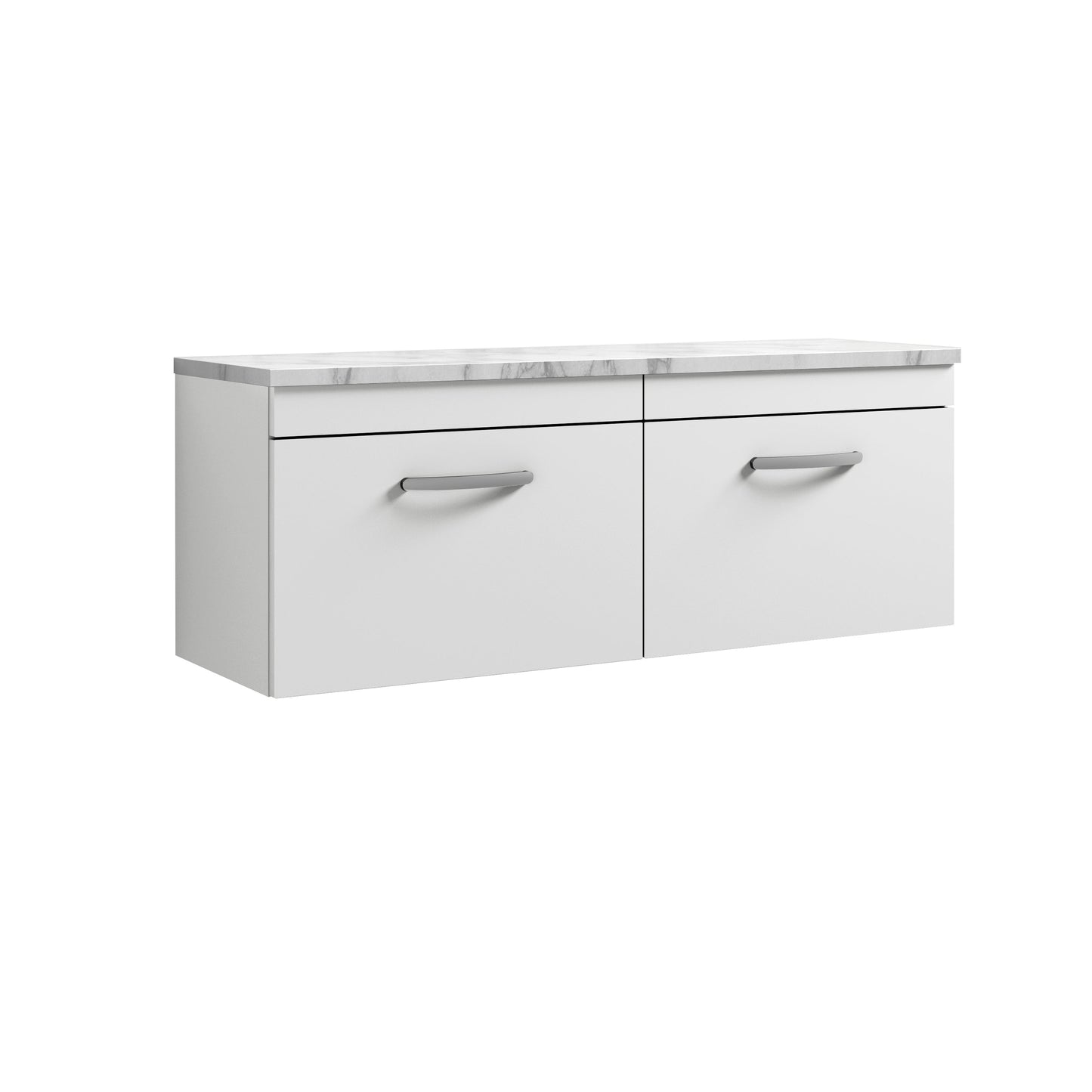 Nuie Athena Wall Hung 2-Drawer Unit & Laminate Worktop