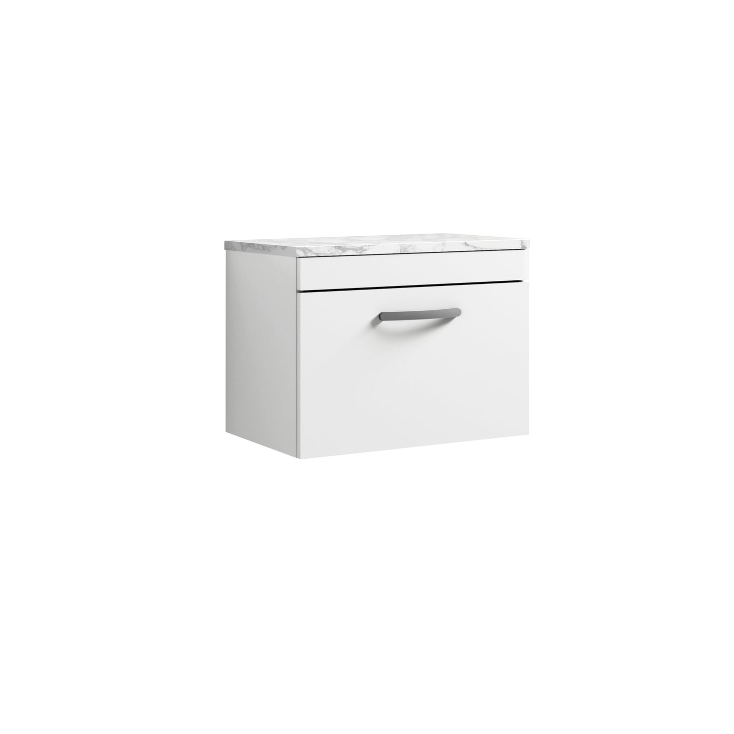 Nuie Athena Wall Hung Single Drawer Unit & Laminate Worktop