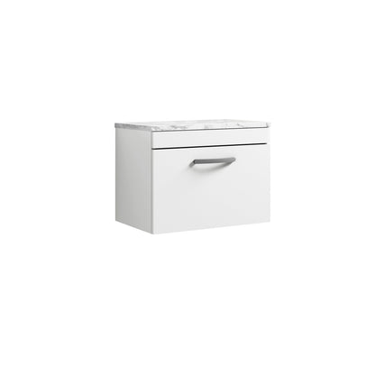 Nuie Athena Wall Hung Single Drawer Unit & Laminate Worktop