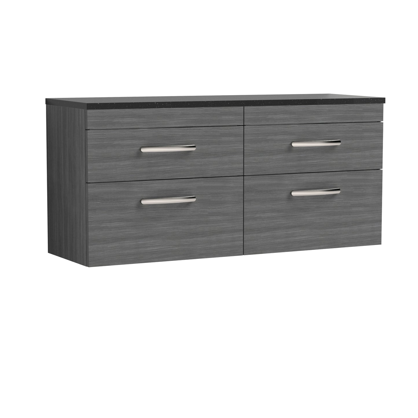 Nuie Athena 1200mm Wall Hung 4-Drawer Unit & Laminate Worktop