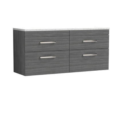 Nuie Athena 1200mm Wall Hung 4-Drawer Unit & Laminate Worktop