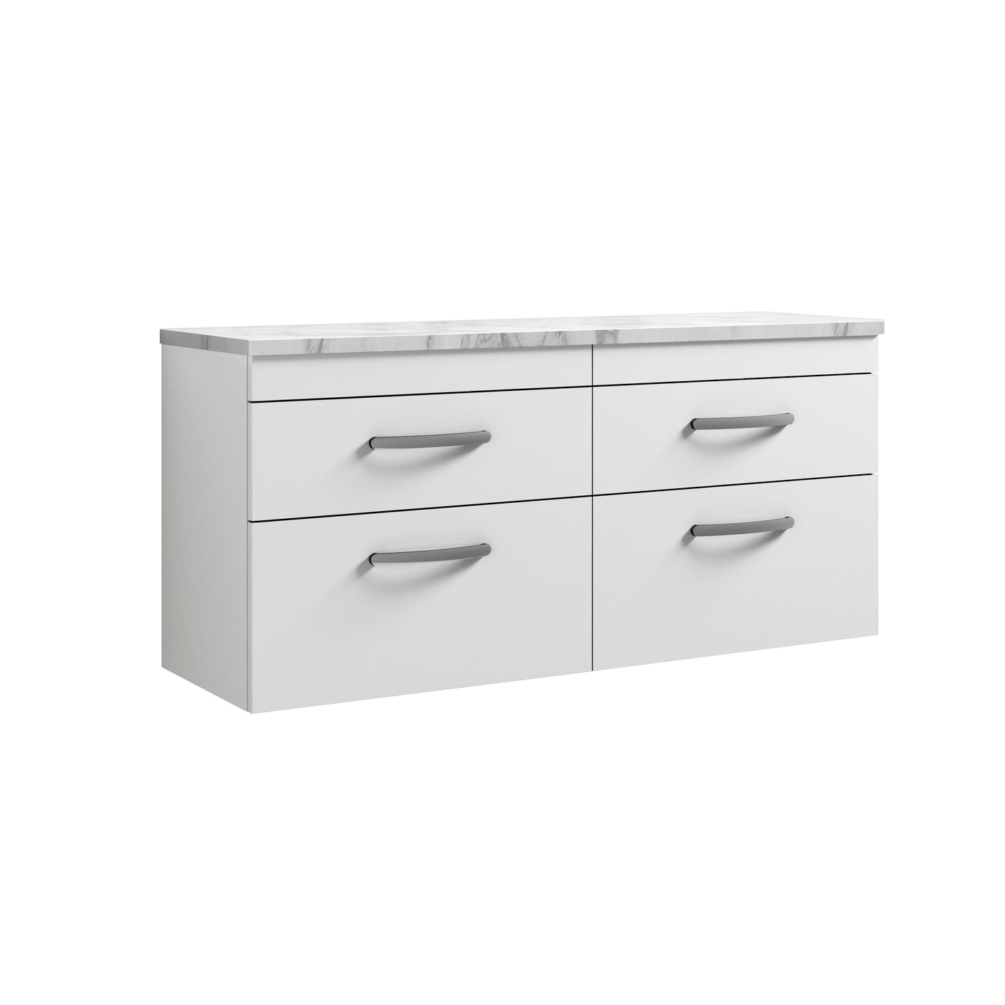 Nuie Athena 1200mm Wall Hung 4-Drawer Unit & Laminate Worktop