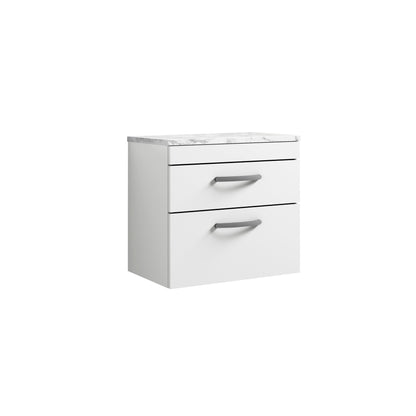 Nuie Athena Wall Hung 2-Drawer Unit & Laminate Worktop