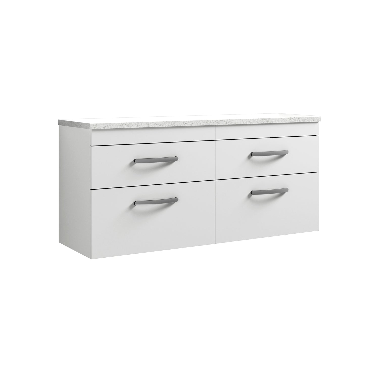 Nuie Athena 1200mm Wall Hung 4-Drawer Unit & Laminate Worktop