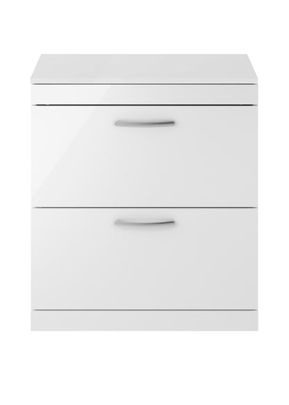 Nuie Athena Floor Standing 2-Drawer Vanity With Co-ordinating Worktop