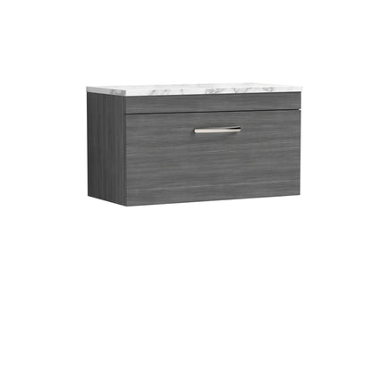 Nuie Athena Wall Hung Single Drawer Unit & Laminate Worktop