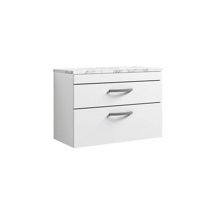 Nuie Athena Wall Hung 2-Drawer Unit & Laminate Worktop