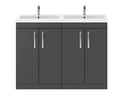 Nuie Athena 1200mm Floorstanding 4 Door Cabinet with Basin