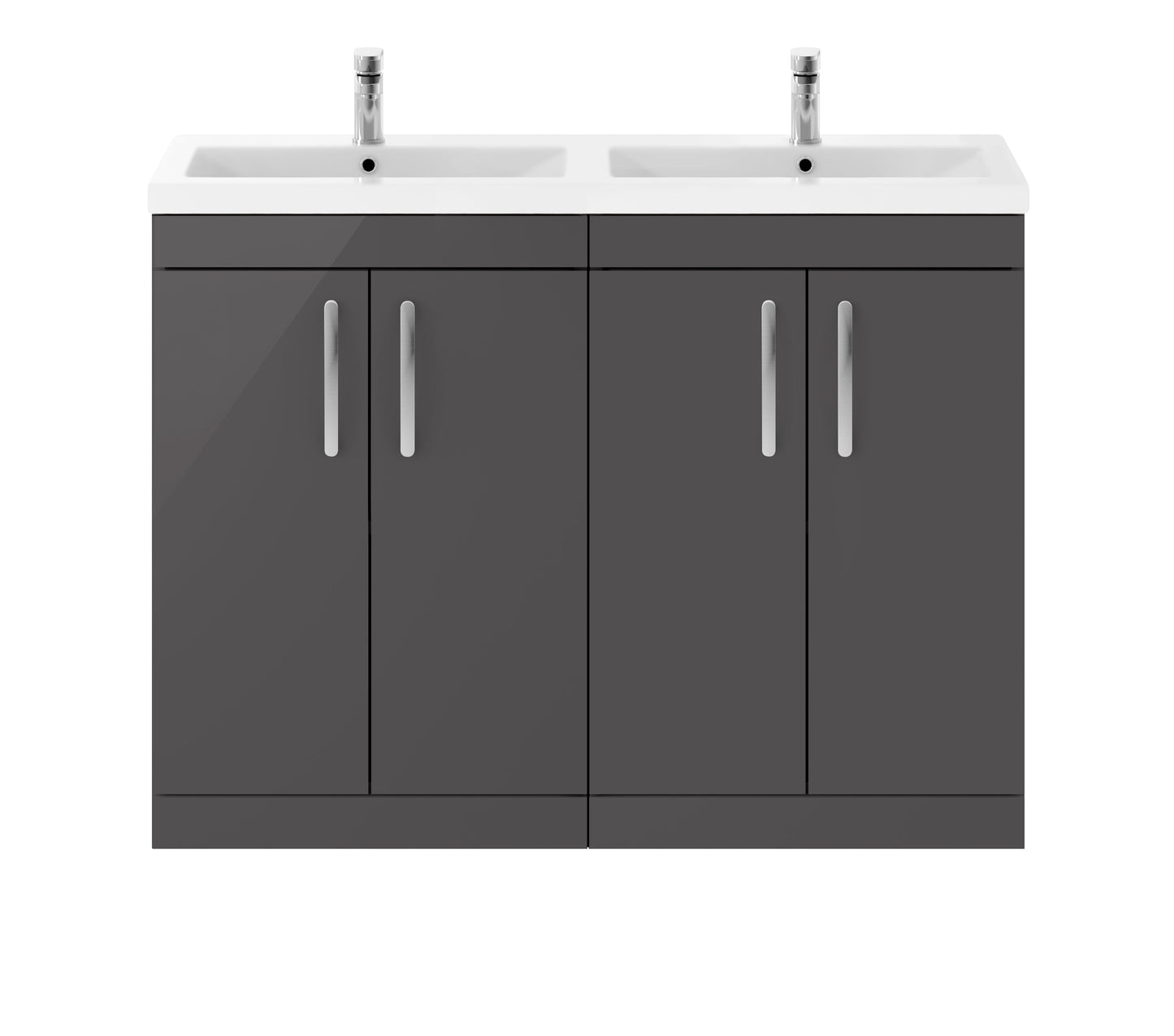 Nuie Athena 1200mm Floorstanding 4 Door Cabinet with Basin