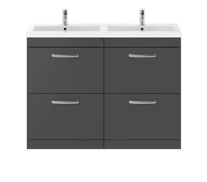 Nuie Athena 1200mm Floorstanding 4 Drawer Cabinet with Basin