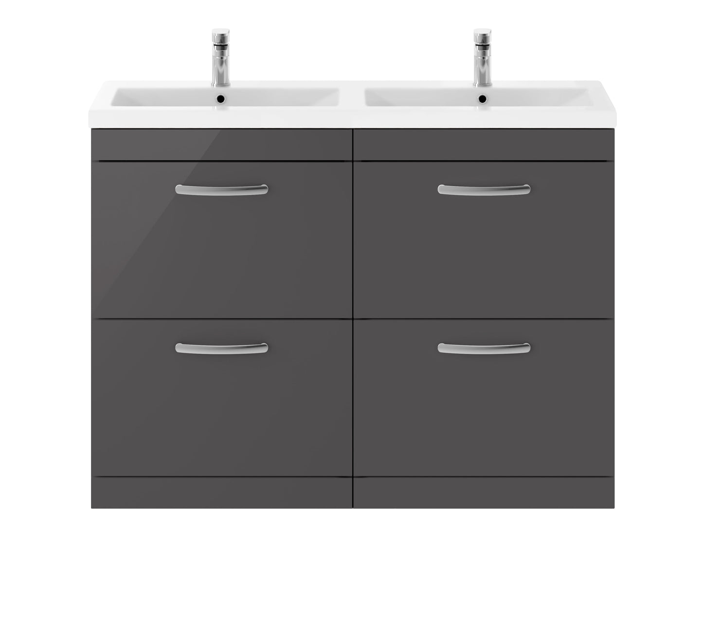 Nuie Athena 1200mm Floorstanding 4 Drawer Cabinet with Basin