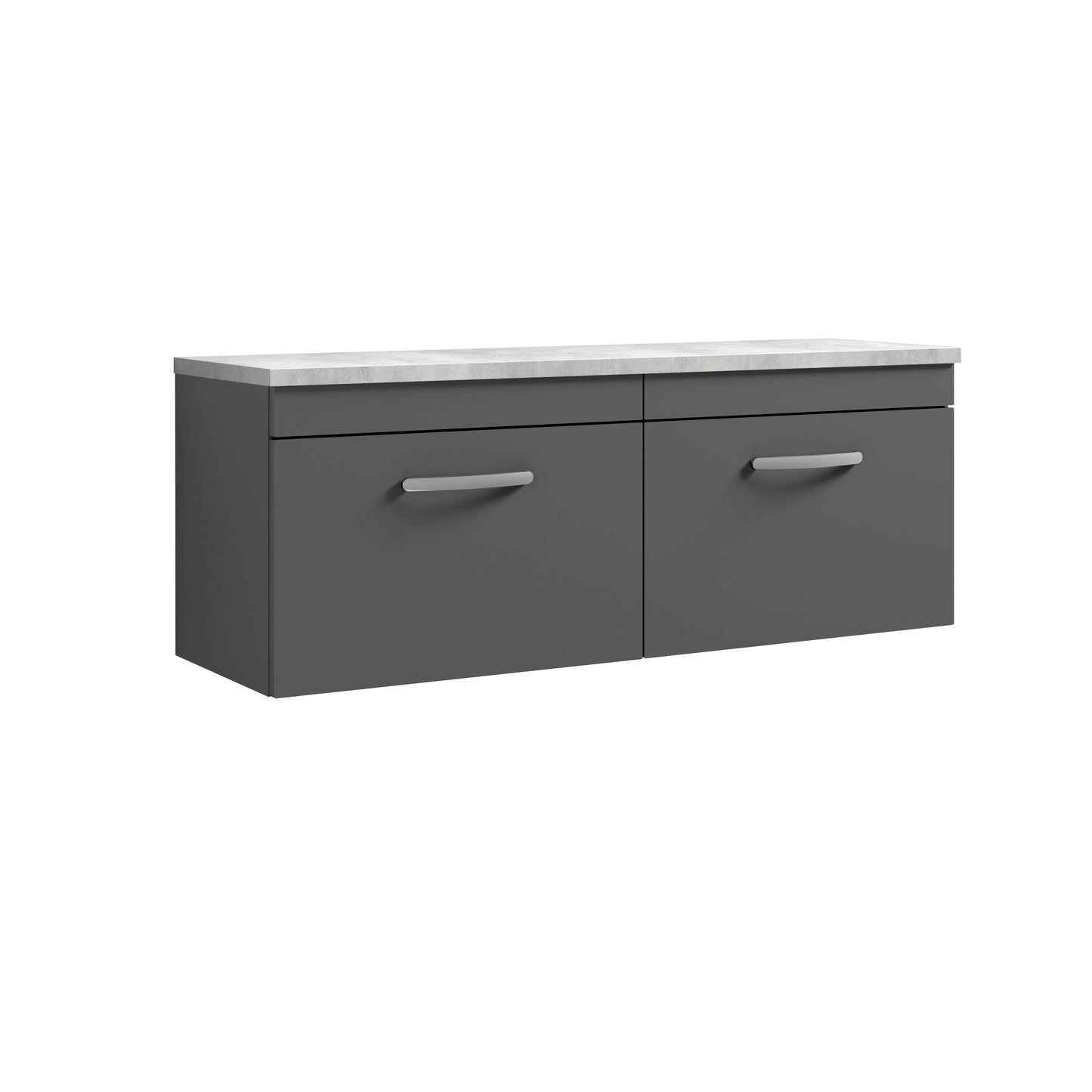 Nuie Athena Wall Hung 2-Drawer Unit & Laminate Worktop