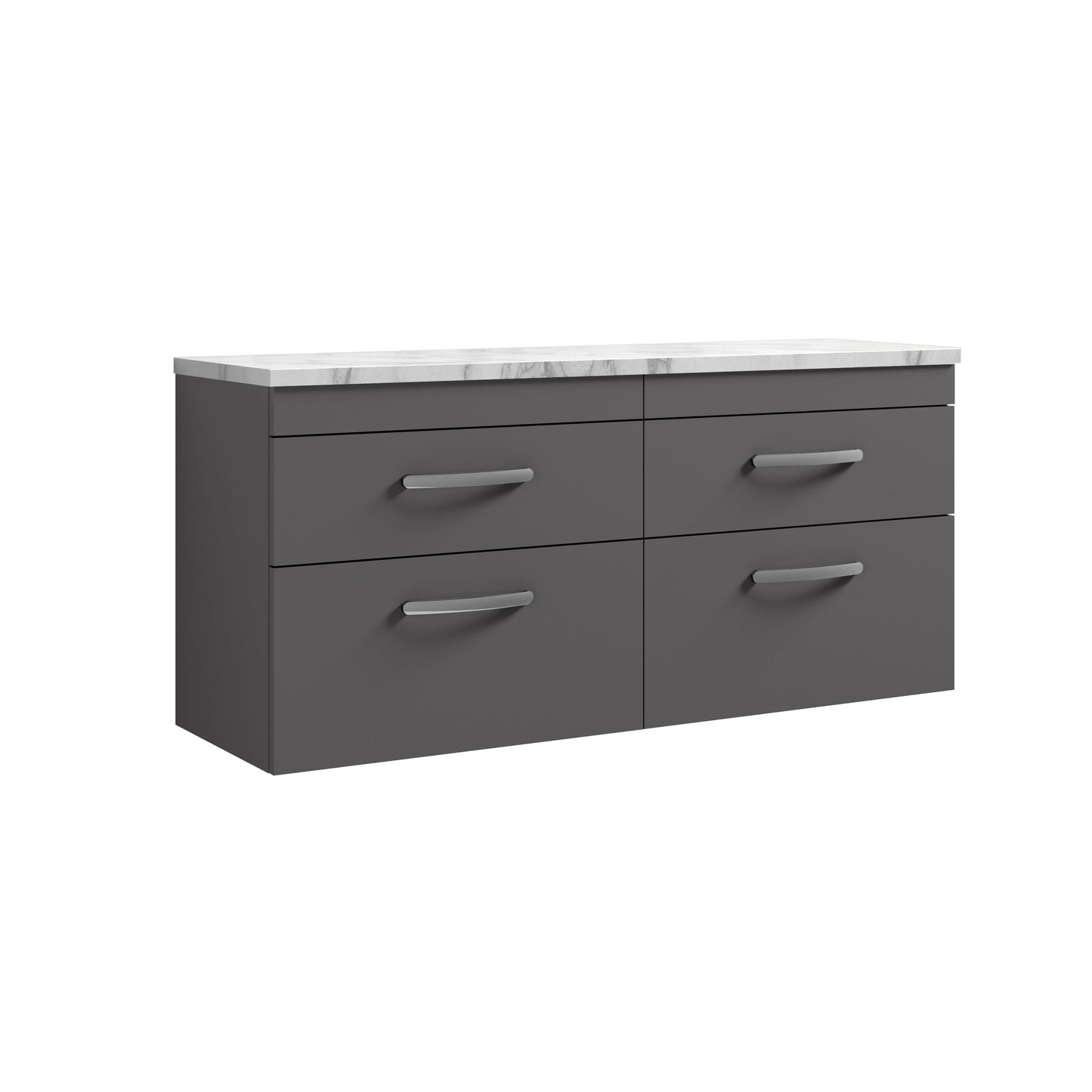 Nuie Athena 1200mm Wall Hung 4-Drawer Unit & Laminate Worktop