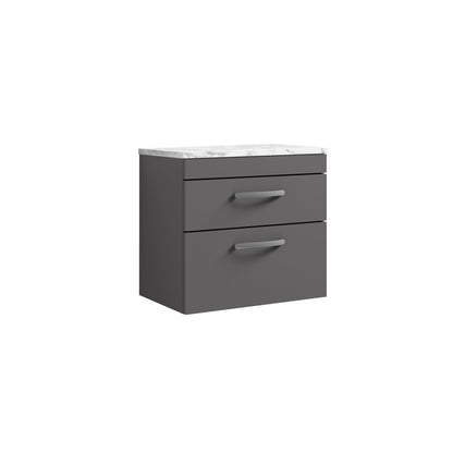 Nuie Athena Wall Hung 2-Drawer Unit & Laminate Worktop