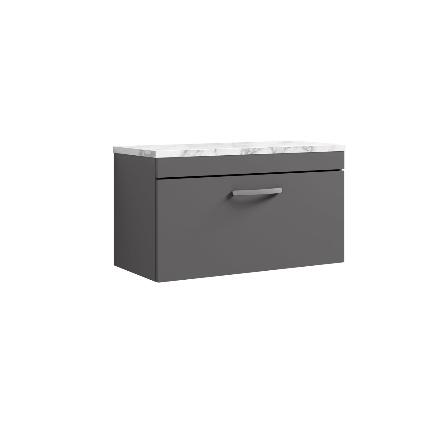 Nuie Athena Wall Hung Single Drawer Unit & Laminate Worktop