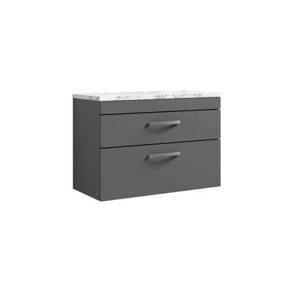 Nuie Athena Wall Hung 2-Drawer Unit & Laminate Worktop