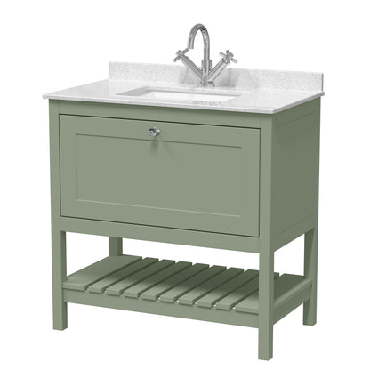 Hudson Reed Bexley Floor Standing Vanity & Basin/Marble Top