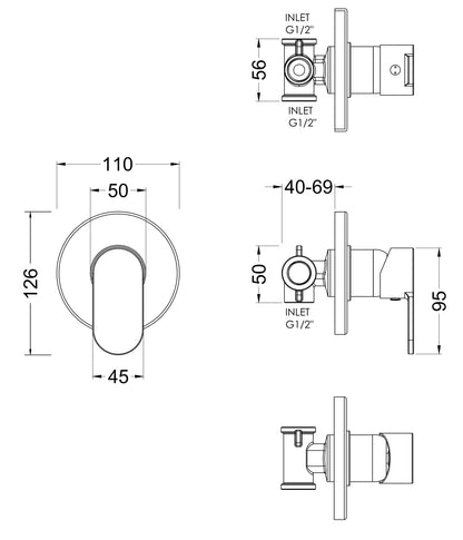 Nuie Binsey Manual Shower Valve