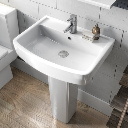 Nuie Bliss 520mm 1TH Basin & Semi Pedestal