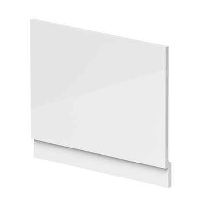 Nuie Waterproof Shower Bath End Panel - Gloss White