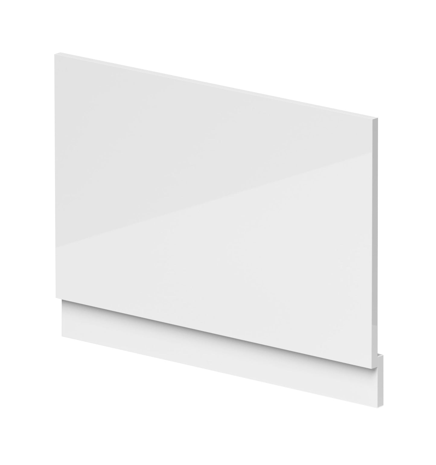 Nuie Waterproof Shower Bath End Panel - Gloss White