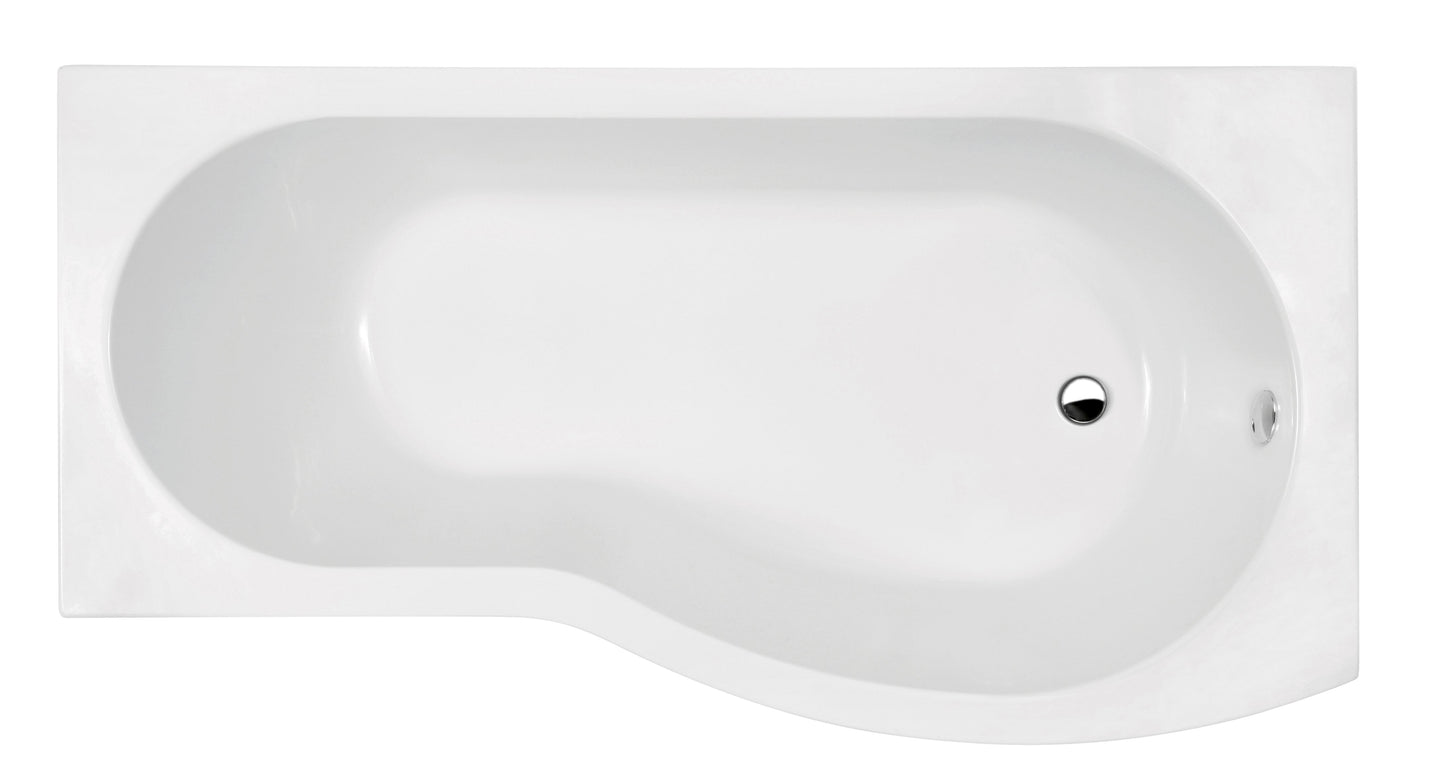 Nuie B Style Shower Bath with optional Curved Shower Screen