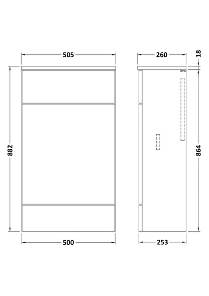 Hudson Reed Fusion Slimline WC Unit and Top