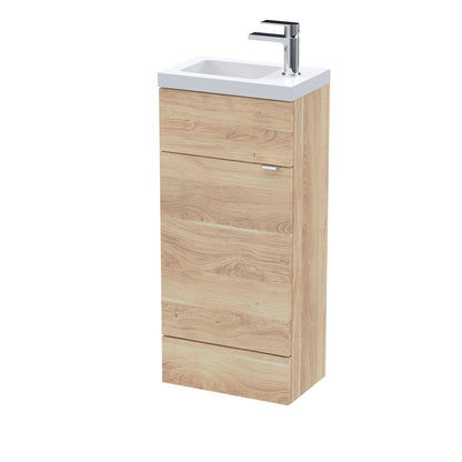 Hudson Reed Fusion Slimline 400mm Floorstanding 1-Door Vanity Unit with Basin