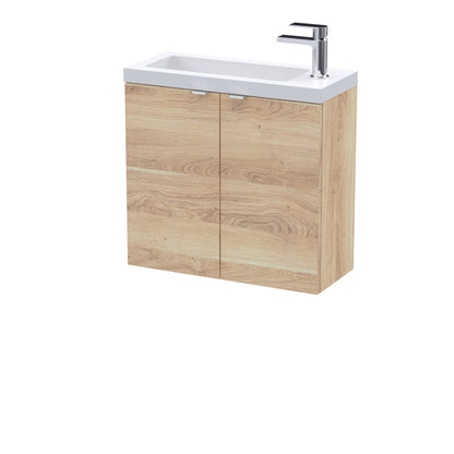 Hudson Reed Fusion Slimline Wall Hung 2-Door Vanity Unit with Basin