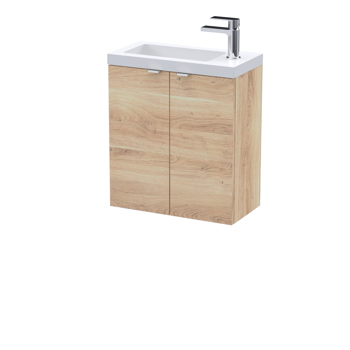 Hudson Reed Fusion Slimline Wall Hung 2-Door Vanity Unit with Basin