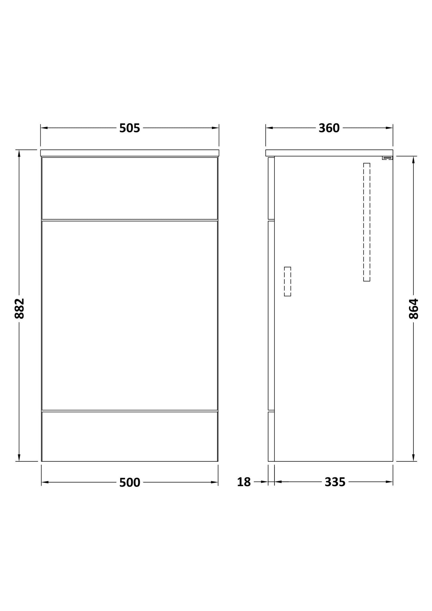 Hudson Reed Fusion Full Depth Floorstanding WC Unit with Top