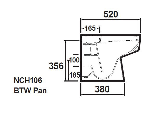 Hudson Reed Bliss Back to Wall Pan & Soft Close Seat