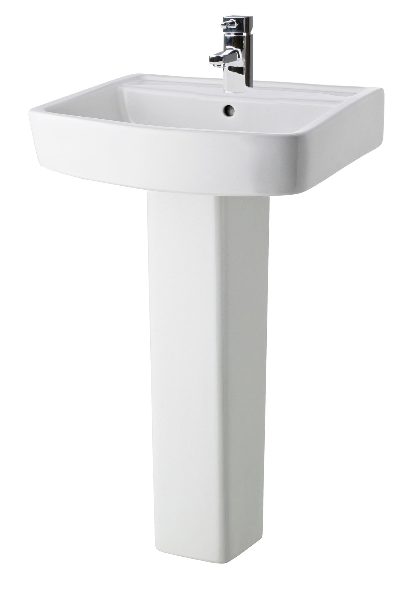 Nuie Bliss 520mm 1TH Basin & Pedestal